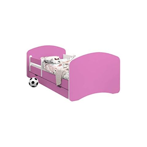 Happy Babies - Cama Infantil Rosa con Cajón y Colchón Anticaída Cover