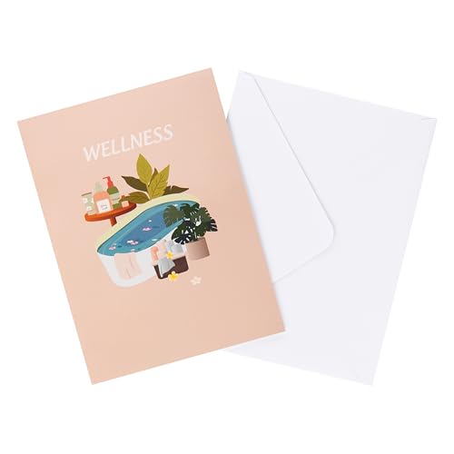 CraftWerk 3D Pop-Up Karte Wellness - Gutscheinkarte Klappkarte für Massage oder Sauna - Kreative Verpackung zum Geburtstag oder Weihnachten für Frauen und Männer
