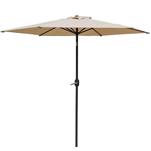 Sombrilla inclinable con protección UPF 50+ y parasol excéntrico para patio