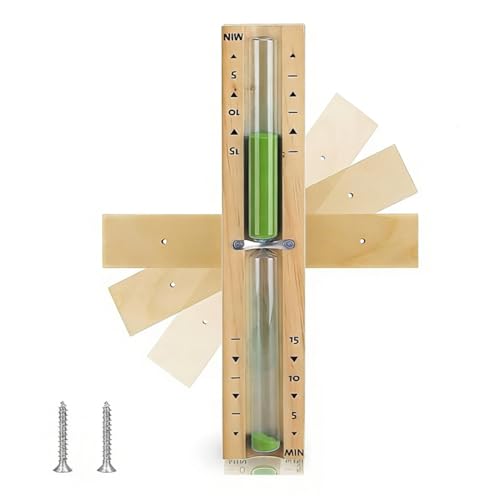 Sauna Sanduhr Saunauhr Sanduhr Sauna Sauna Sanduhr 15 Minuten Aus Holz Grüner Sand 2 Edelstahl Schrauben Hochwertiges Aufguss Zubehör 360 Drehbare Sauna Uhr Holz Für Küche Und Sauna Verwendet