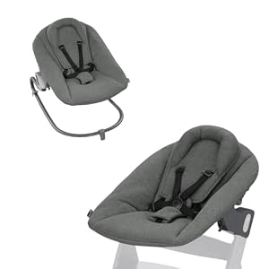 hauck Babywippe & Hochstuhlaufsatz, Alpha Bouncer Premium Dark Grey