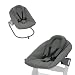 hauck Babywippe & Hochstuhlaufsatz, Alpha Bouncer Premium Dark Grey