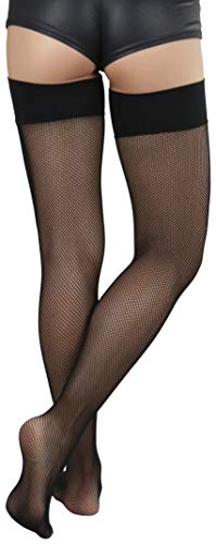 Image of ToBeInStyle Womens Classic and Chic Micro Mesh Net Thigh High Stockings