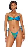 Forplay Cozumel Bikini Set, Onda Verde Acqua, XL Donna