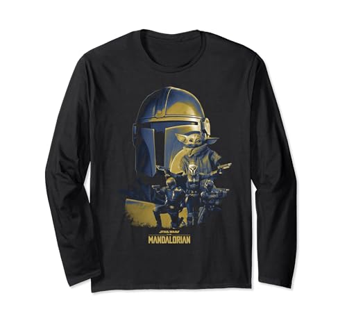 T-shirt Star Wars The Mandalorian manches longues anti-déformation coton confortable