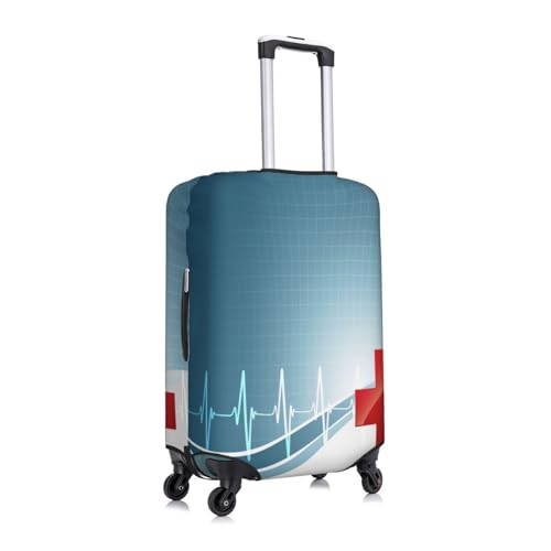Medical Heart Beat Luggage Cover for Suitcase, Suitcase Cover Protector Fit 18-21 Inch Luggage Travel Accessories, S3