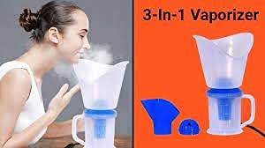 Generic 3 In 1 Steam Vaporizer, Nose Steamer, Cough Steamer, Nozzle Inhaler & Nose vaporizer machine for cold and cough (Blue)