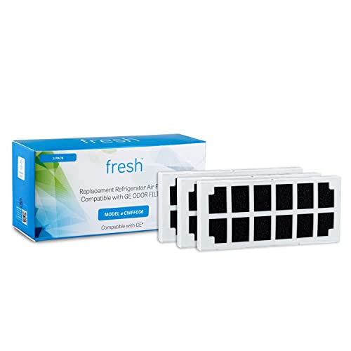 FRESH Refrigerator Air Filter Replacement for GE ODOR FILTER, Compatible with GE Café Series Refrigerator - (2 Pack) - GE Air Filter by Mist.