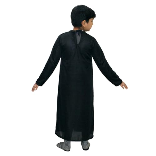 Image of Kaku Fancy Dresses Polyester Skeleton Halloween Costume For Kids | Skeleton Costume For Boys & Girls | Skeleton Dress For Kids | Scary Horror Theme Dress For Halloween,Black