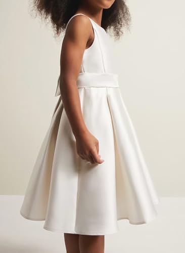 Elegant Satin Bow-Knot Tutu Dress for Girls Flower Girl Dress for Wedding Formal Party3