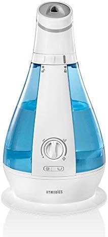 Cool Mist Oscillating Ultrasonic Humidifier | 120-Degree Rotation, 1 Gallon Tank, 48 Hour Runtime, Nightlight | Clean Tank Technology, BONUS DEMINERALIZATION CARTRIDGE | HoMedics