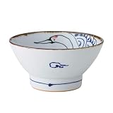 西海陶器 飯碗 白 12cm 波佐見焼 kotohogi くらわんか碗 鶴柄 18195