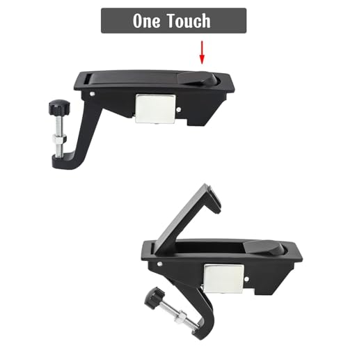 Image of 10Pcs Adjustable Compression Latch with Trigger, 3.54in /9cm | Zinc Alloy | RV & Boat Cabinet | Door Thickness 0.04-0.94in /1-24mm | Secure Locking | Easy Install(10Pcs Black)