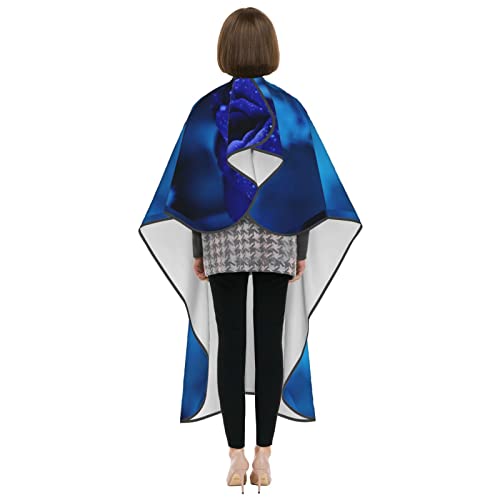 Cape de coiffeur imperméable blanche à imprimé rose bleue taille unique - 7