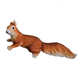 Estatua de ardilla al aire libre, ardilla realista para decoración al aire libre para el hogar, villa, jardín, parque, árbol, decoración de resina, simulación de animal, ardilla, 12 x 12 x 38 cm