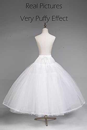 8 Layers Tulle Hoopless Petticoat Crinoline Underskirt for Bridal Wedding Dresses MPT018 White3