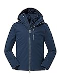 Schöffel Herren Krakau 3-in-1 Jacket wind und wasserdichte Winterjacke aus 4 Wege Stretch mit abnehmbarer Kapuze separat verwendbar, navy blazer, 52 EU