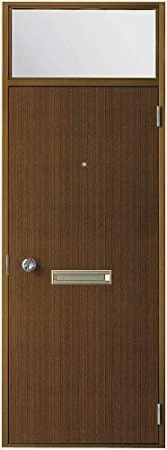 Amazon ロンカラーフラッシュドア ポスト アイ付 ランマ付 内付型 02 W 803mm H 2 252mm 把手種類 握り玉 本体色 木目 M 枠色 ブロンズ 吊元 L 外観左吊元 勝手口ドア Lixil リクシル Tostem トステム ドア