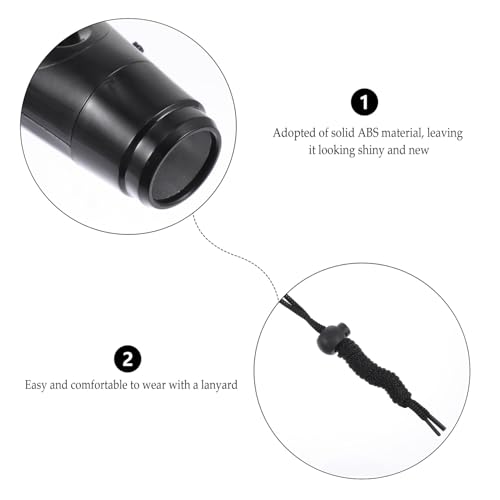 Silbato electrónico para árbitro ABS negro portátil miniatura 3
