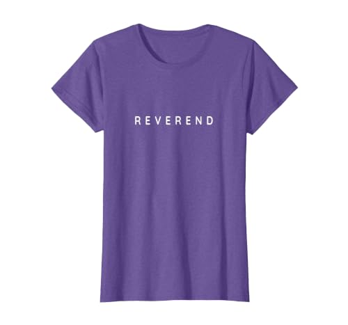 Reverend/Reverends/Protestant/Protestants Modern Font T-Shirt, Women, Purple Heather, XX-Large