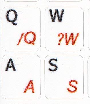 Pegatinas de teclado Macintosh portugués brasileño inglés miniatura 1