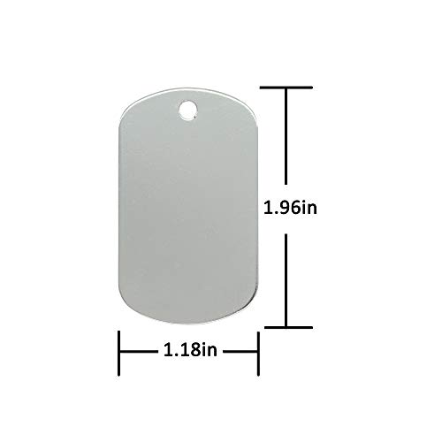 Image of StayMax Aluminum Blank Tags Stamping Blanks 25 Pack (Silver)