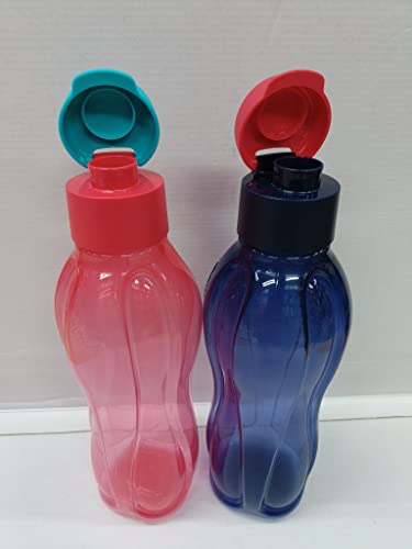 Botella de agua Tupperware FlipTop de plástico 750ml pack de 2 unidades multicolor 6
