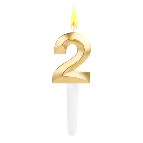 Bougie Anniversaire RISVOWO 2 Ans Cover