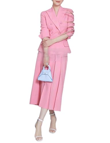 Costume formel femme aux finitions tailleur haut de gamme avec veste à revers de pointe Ulnomio