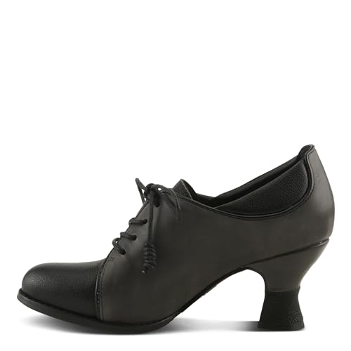 L'Artiste ALSEHI Baroque Leather Pump – Embossed Slip-On with Sculpted Mid Heel3