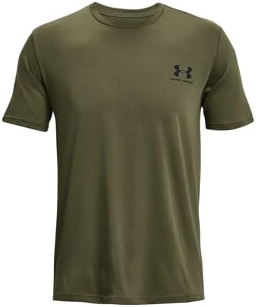Under Armour Men's Sportstyle Left Chest Short-Sleeve T-Shirt, (390) Marine OD Green/Black/Black, Large