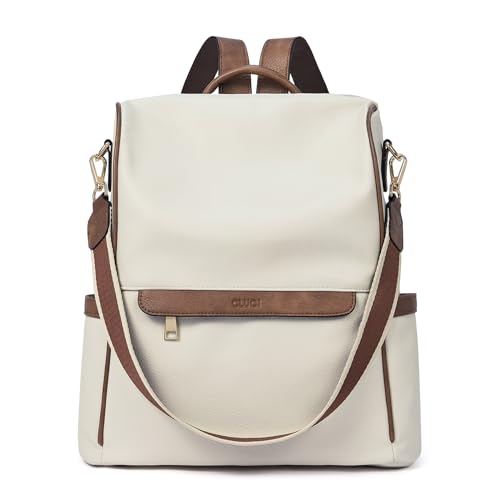 CLUCI Womens Backpack Purse Leather Anti-theft Large Fashion Designer Travel Bag Ladies Shoulder Bags