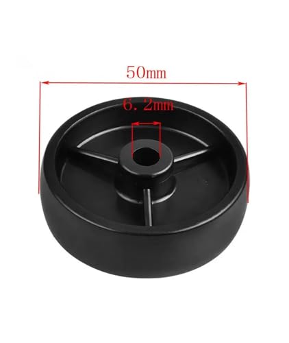 Roulettes 2 pouces noires PP roue simple meuble diamètre 5cm - 5