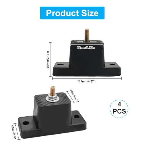 4 Stück Vibrationsdämpfer für Klimaanlage,Gummilager Klimaanlagen Schwingungsdämpfer aus Gummi,Rutschfeste Gummi-halterung für Klimaanlage Rauschunterdrückung,Schwarz Antivibrations-Fußpolster