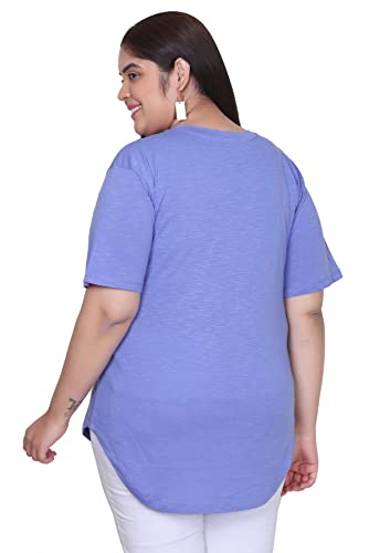 Image of In Love Women's Graphic Printed Cotton Plus Size Longline T-Shirt | Cotton fabric - soft longline T-shirt with easy plus-size fit