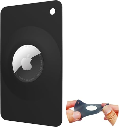 Image of Airtag Card Case for Wallets, Water Proof Shock Proof Scratch Resistant Drop Resistant (Black, Card Type)