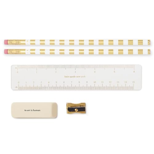 kate spade new york Estojo Para Caneta E Lápis Com Suprimentos Para Adultos, Bolsa Com Zíper Inclui