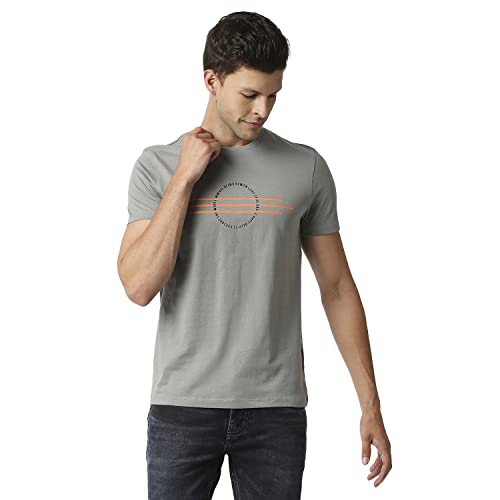 Image of Being Human Grey Regular Fit Men's Short Sleeves T-Shirt Clothing