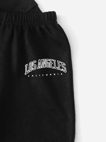 Girls 2 Piece Outfits Sweatsuit Graphic Long Sleeve Hoodies and Sweatpants Set4