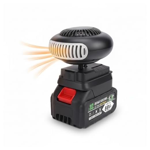 Yanmis Calentador de Espacio a Batería, Calentador de Automóvil Portátil, Desempañador de Ventana de Automóvil con Batería de 12000 MAh para Desempañador de Parabrisas, Desempañador,