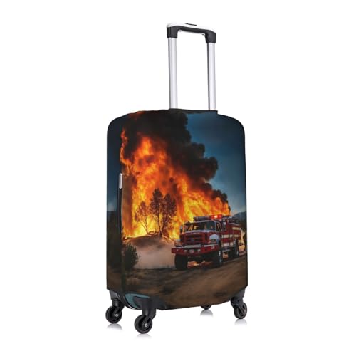 Housse de protection pour valise de pompier blanche en polyester lavable L - 2