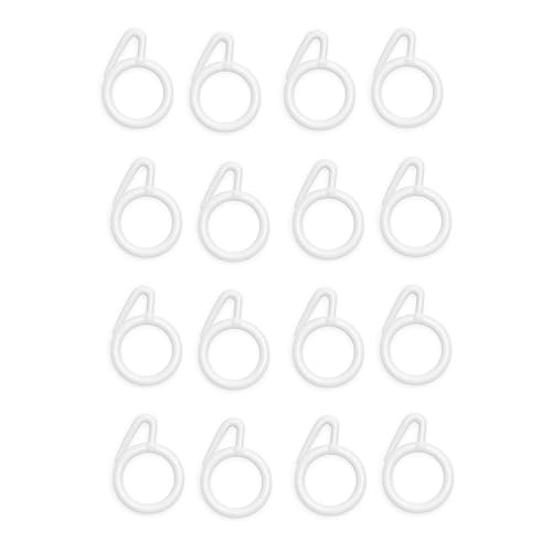 Image of ProKart Premium Plastic Curtain Rings Hook for Windows Curtains, Door Curtains, Bathroom Curtains and Other Multipurpose Usage 1.5 Inch Inner Diameter (White, 25)