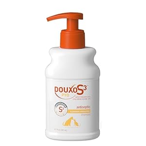 Douxo S3 Pyo Shampoo, Contains 3% Chlorhexidine & 0.5% Ophytrium, Antiseptic & Hydrating, For Bacterial or Yeast Skin Infections, For Dogs and Cats, 6.7 fl. oz. (200mL)