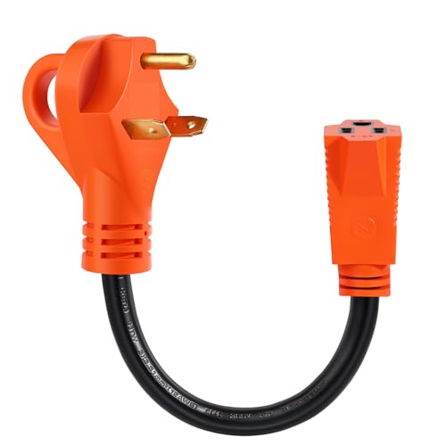 Image of 30 Amp to 15 Volt RV Adapter Cord, Dogbone NEMA TT-30P to 5-15R