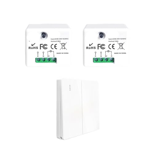 Interrupteur sans fil relais AC 220V avec mini module télécommande et émetteur éclairage