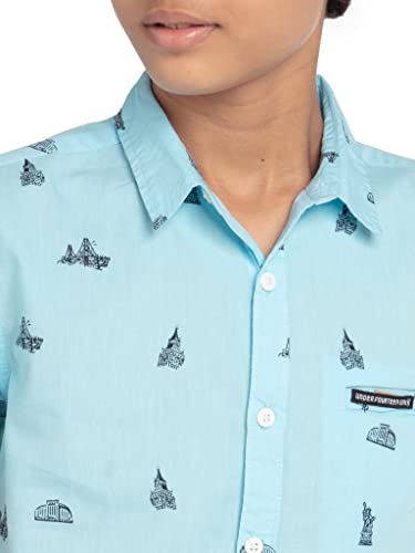 Image of Under Fourteen Only Solid Regular Fit Shirts for Boys