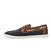 Wild Rhino Men's Roadnight Boat Shoe, Navy/Tan, EU 43/US 10
