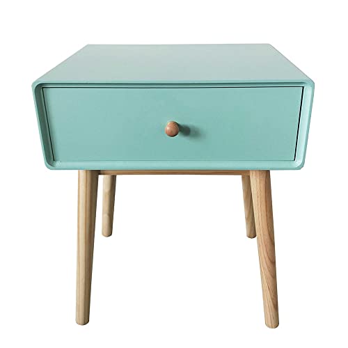 RED DECO Table De Chevet avec Tiroir De Style Scandinave Olaf Vert Cover