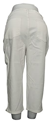 Gloria Vanderbilt Women's Pants Size 14 Straight Leg Capri W/Pockets White2