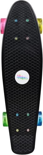 muuwmi Skateboard Fun, Neon Monopatín, Unisex, Negro, Talla única